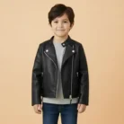 MEZZALL Boys Fashion PU Leather Motorcycle Jacket kids Faux Leather Jackets front