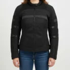 Milwaukee Leather MPL2775 Black Armored Textile Motorcycle Jacket for Women - All Season Jacket w/ Removable Liner front