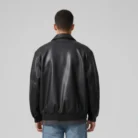 Oversized Men's Genuine Leather Jacket, Oversized Leather Jacket back