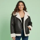 PixieGirl Petite Black Aviator Style Jacket front