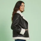 PixieGirl Petite Black Aviator Style Jacket side