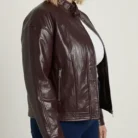 Plus Faux Leather Oversized Jacket side