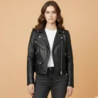 Bikerlicious - Women's Motorcycle Leather Jacket front