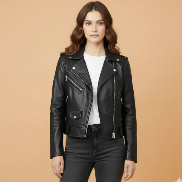 Bikerlicious - Women's Motorcycle Leather Jacket front
