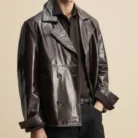 SHINY LEATHER JACKET front