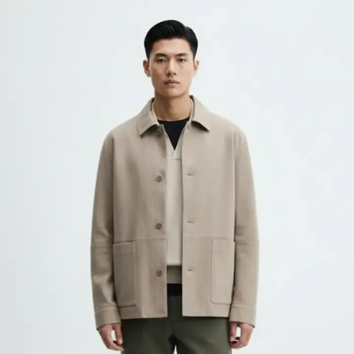 SUEDE LEATHER JACKET front