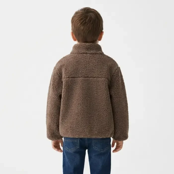 Shearling-lined leather jacket back