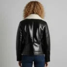 Simply Be Black Aviator Jacket back