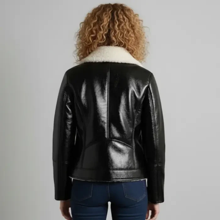 Simply Be Black Aviator Jacket back
