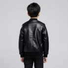 TLAENSON Boys Leather Jackets For Toddler Kids Faux Motorcycle PU Leather Coats back