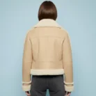 Women Aviator Jacket in brown back