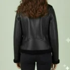 Women's B3 Bomber Shearling Leather Jacket back