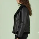Women's B3 Bomber Shearling Leather Jacket side