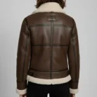 Women’s Shearling Brown Jacket back