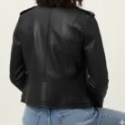 Balfern Leather Biker Jacket back