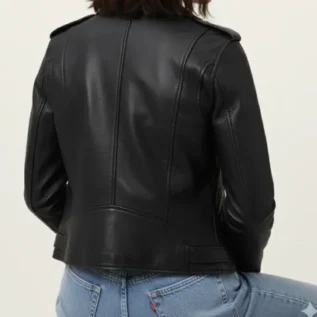 Balfern Leather Biker Jacket back