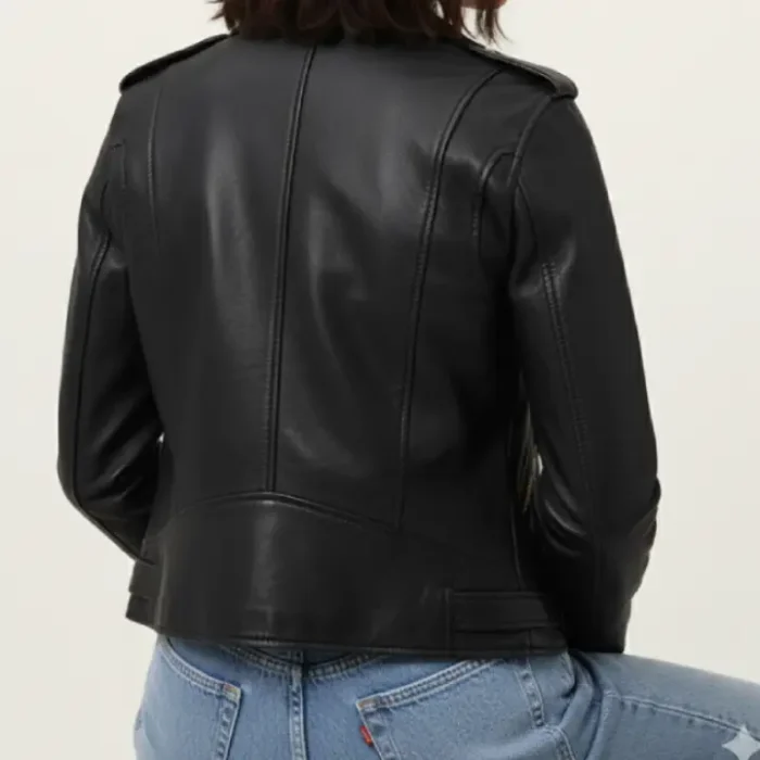 Balfern Leather Biker Jacket back