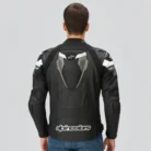 Men's Black Motorcycle Riding Jacket back