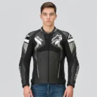 Men's Black Motorcycle Riding Jacket front