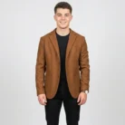 Men's Brown Tailored Blazer front