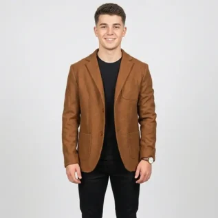 Men's Brown Tailored Blazer front