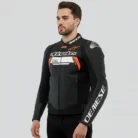 Mens Motorbike Cowhide Leather Jacket, Biker’s Racing Alpinester By TriCore back pose