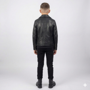 Premium Leather Biker Jacket back