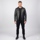 Premium Leather Biker Jacket Front