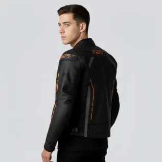 Sport Racing Leather Jacket back